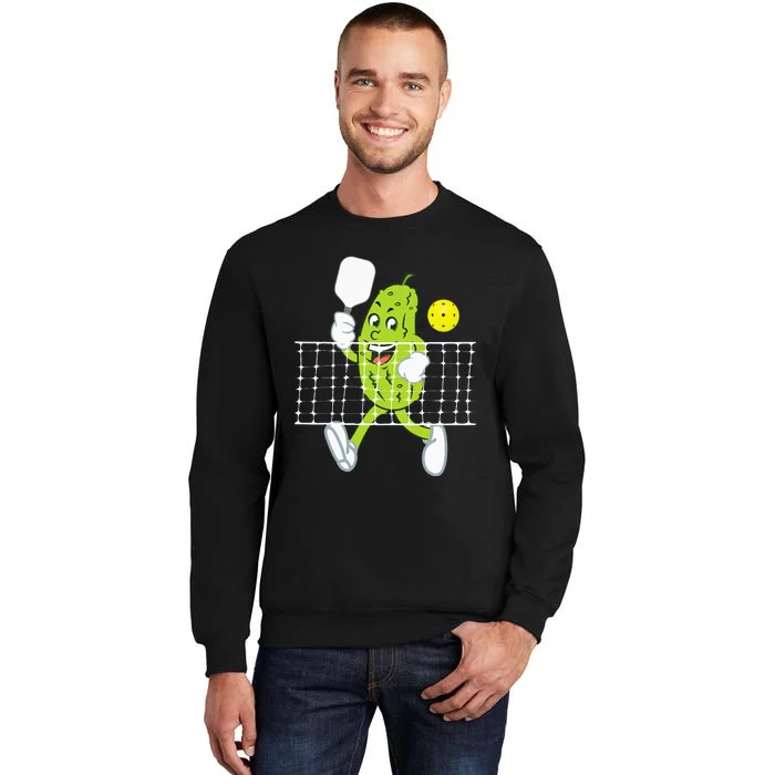 Pickle Playing Pickleball Funny Pickleball Paddleball Tall Sweatshirt