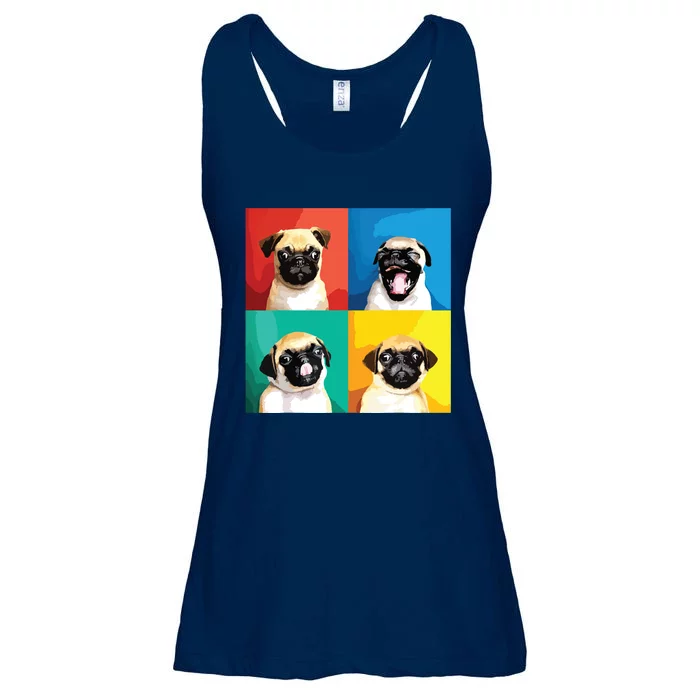 Pug Puppy Portrait Photos Carlino For Dog Lovers Ladies Essential Flowy Tank