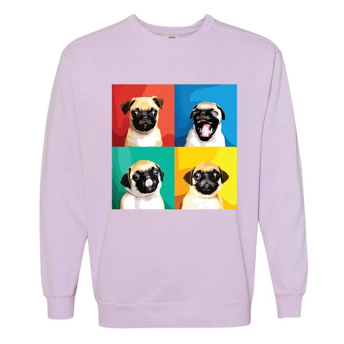 Pug Puppy Portrait Photos Carlino For Dog Lovers Garment-Dyed Sweatshirt