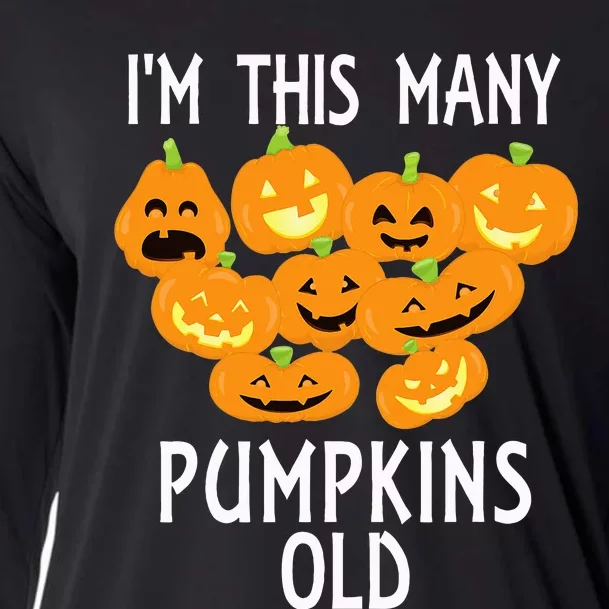 Pumpkin Patch Party Hilarious 9th Birthday Halloween Cooling Performance Long Sleeve Crew