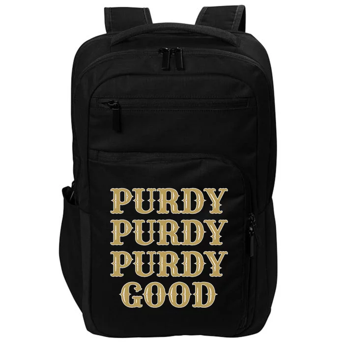 Purdy Purdy Purdy Good Football Quarterback Impact Tech Backpack