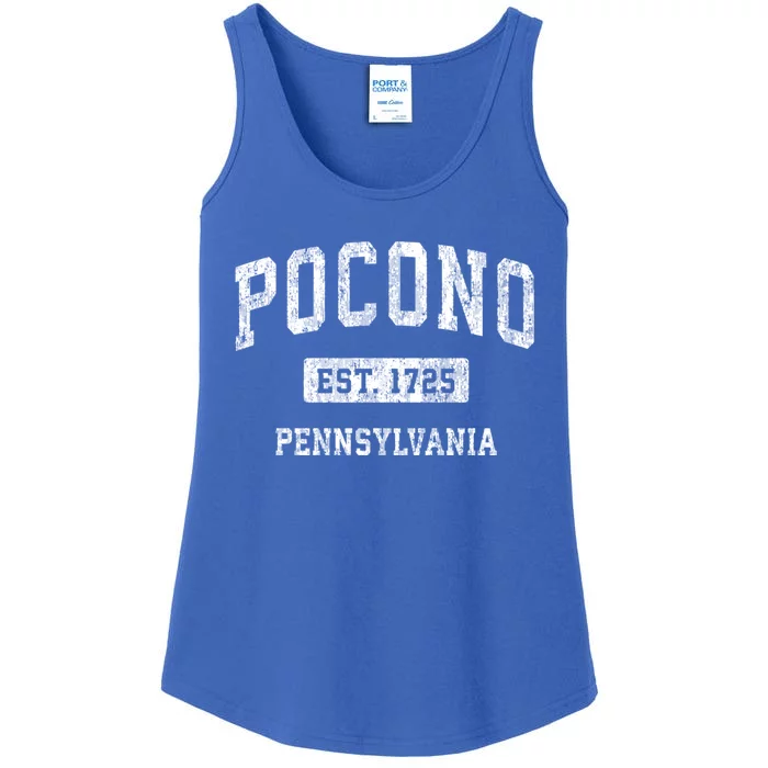 Pocono Pennsylvania Pa Vintage Sports Ladies Essential Tank