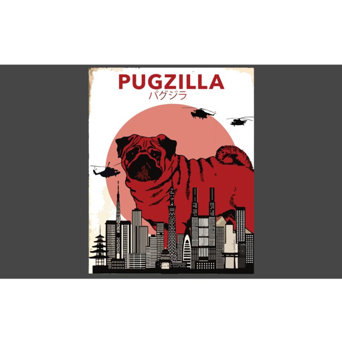 Pug Pugzilla Bumper Sticker