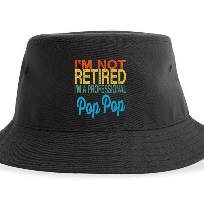 Pop Pop Pop Pop Fathers Day For Grandpa Sustainable Bucket Hat