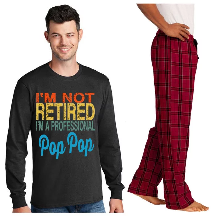 Pop Pop Pop Pop Fathers Day For Grandpa Long Sleeve Pajama Set