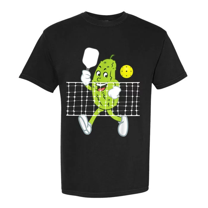 Pickle Playing Pickleball - Funny Pickleball Paddleball Garment-Dyed Heavyweight T-Shirt