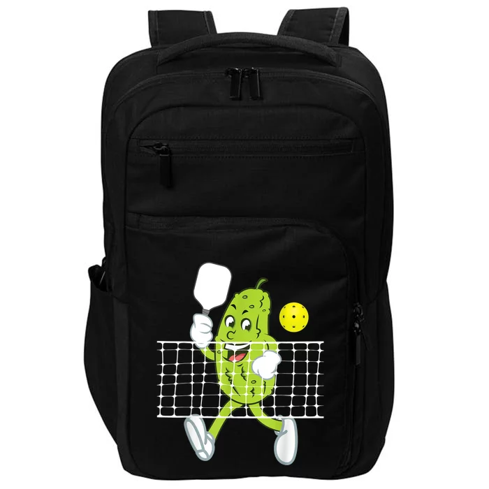 Pickle Playing Pickleball - Funny Pickleball Paddleball Impact Tech Backpack