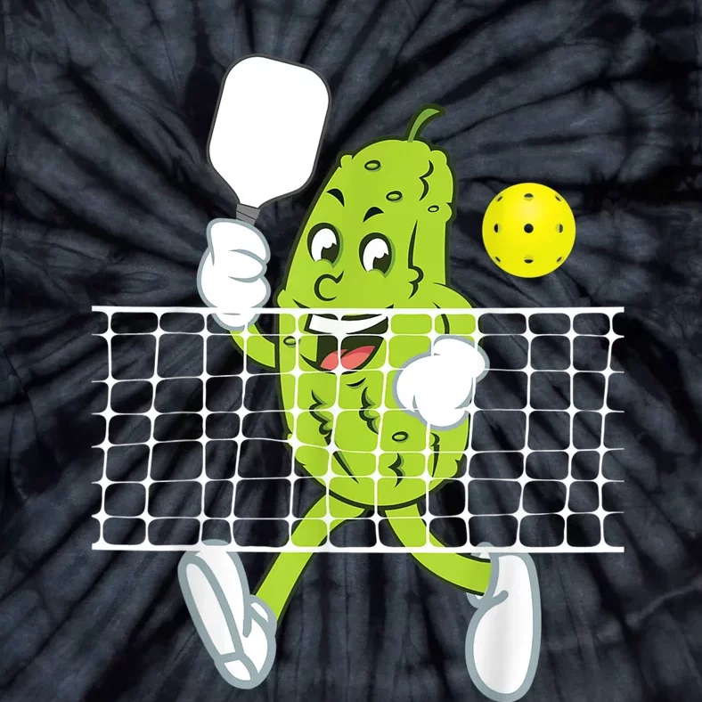 Pickle Playing Pickleball - Funny Pickleball Paddleball Tie-Dye T-Shirt