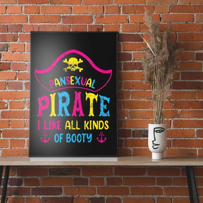 Pansexual Pride Pirate LGBTQ Month Pans Flag Colors Funny Poster