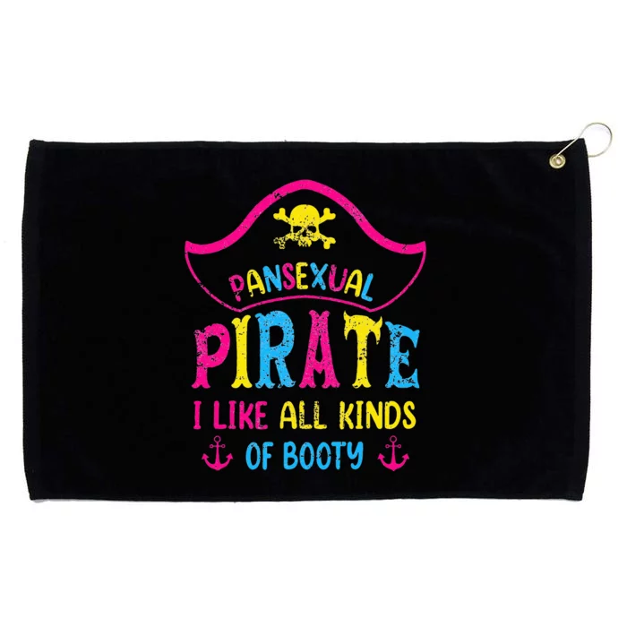 Pansexual Pride Pirate LGBTQ Month Pans Flag Colors Funny Grommeted Golf Towel