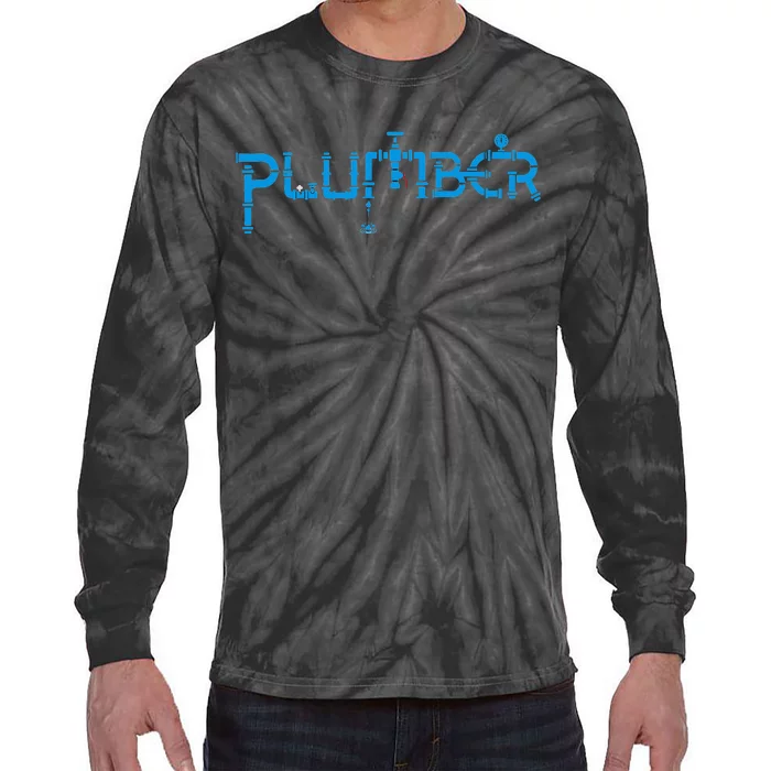 Plumbing Plumber Tie-Dye Long Sleeve Shirt