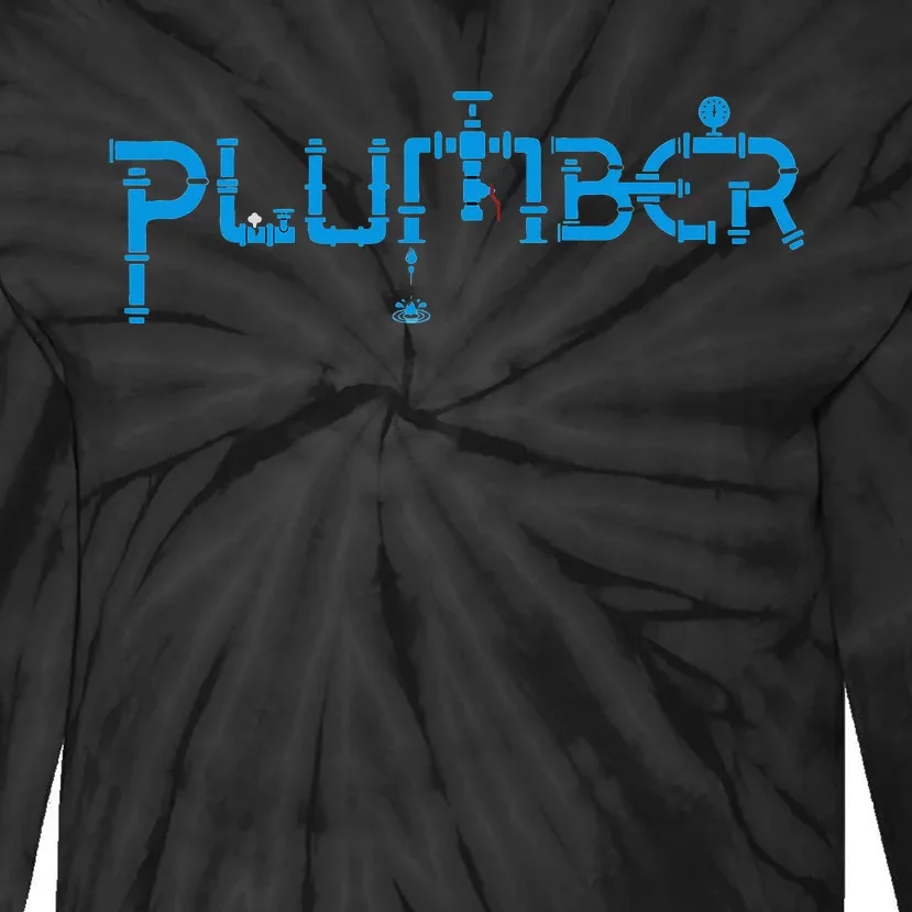 Plumbing Plumber Tie-Dye Long Sleeve Shirt