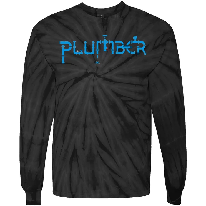 Plumbing Plumber Tie-Dye Long Sleeve Shirt