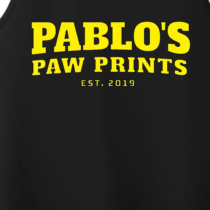 Pablo's Paw Prints, Men, Women Dog Lovers Performance Tank