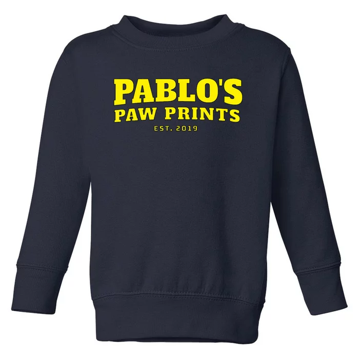 Pablo's Paw Prints, Men, Women Dog Lovers Toddler Sweatshirt