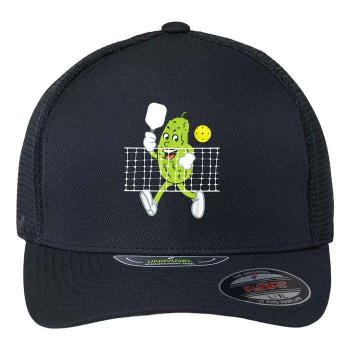 Pickle Playing Pickleball Funny Pickleball Paddleball Flexfit Unipanel Trucker Cap