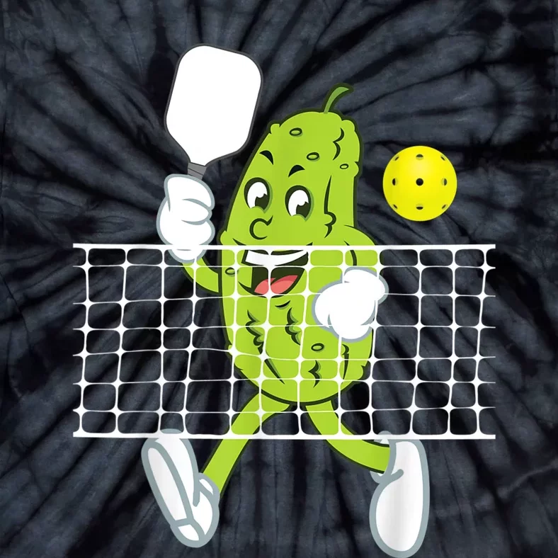 Pickle Playing Pickleball Funny Pickleball Paddleball Tie-Dye T-Shirt