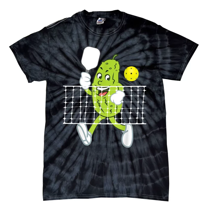 Pickle Playing Pickleball Funny Pickleball Paddleball Tie-Dye T-Shirt