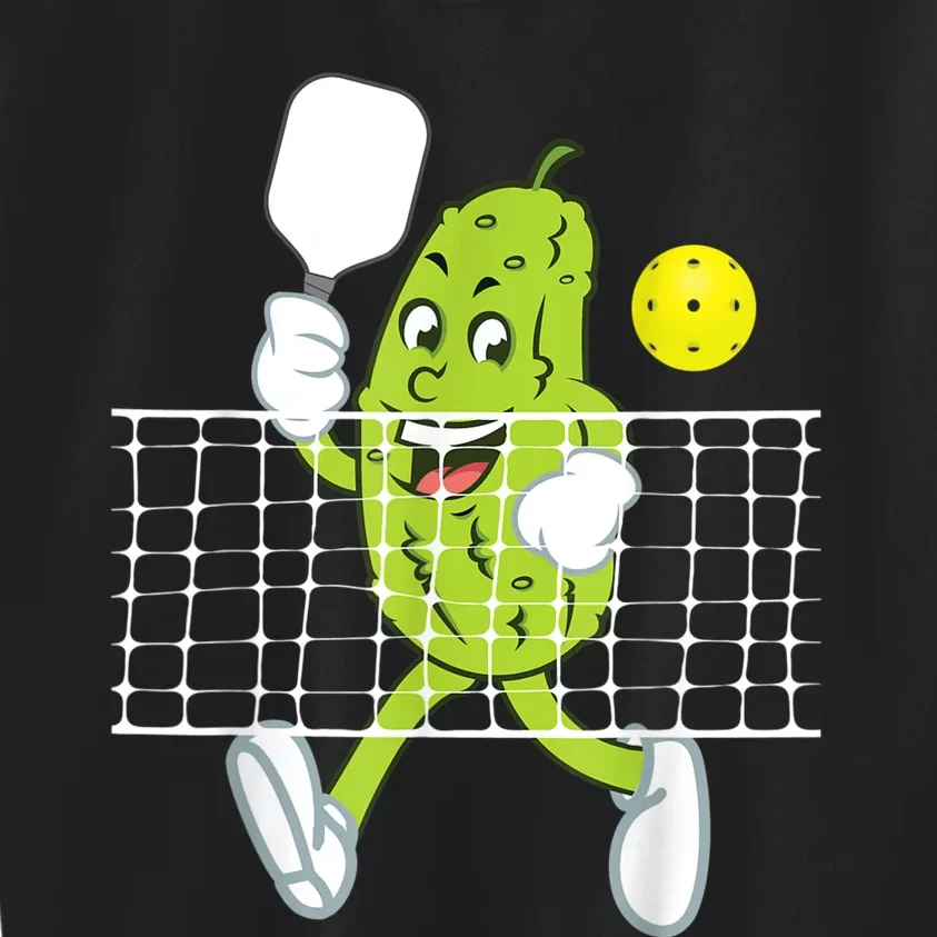 Pickle Playing Pickleball Funny Pickleball Paddleball Kids Sweatshirt