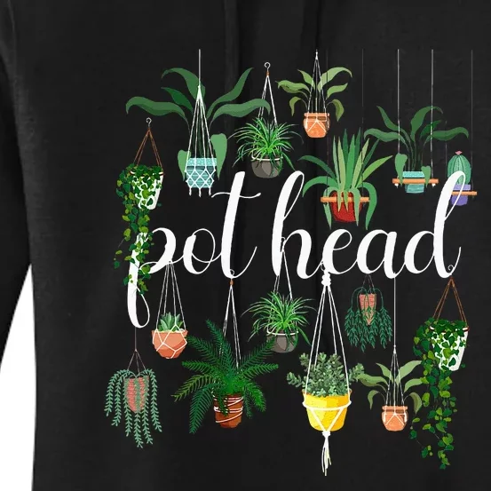 Potted Plant Pot Head Women's Pullover Hoodie