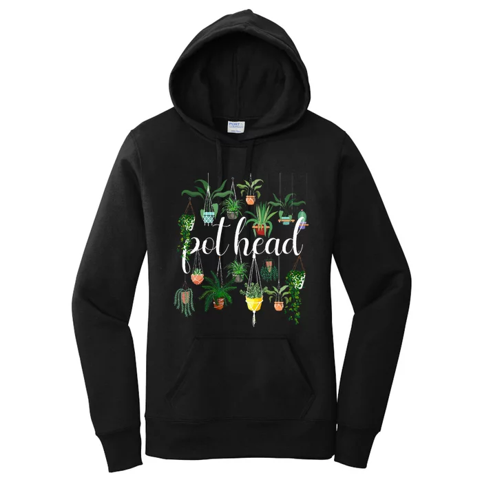 Potted Plant Pot Head Women's Pullover Hoodie