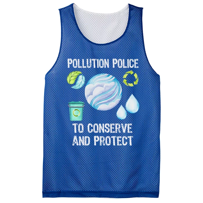 Pollution Police Protect And Clean Our Environt Cool Gift Mesh Reversible Basketball Jersey Tank