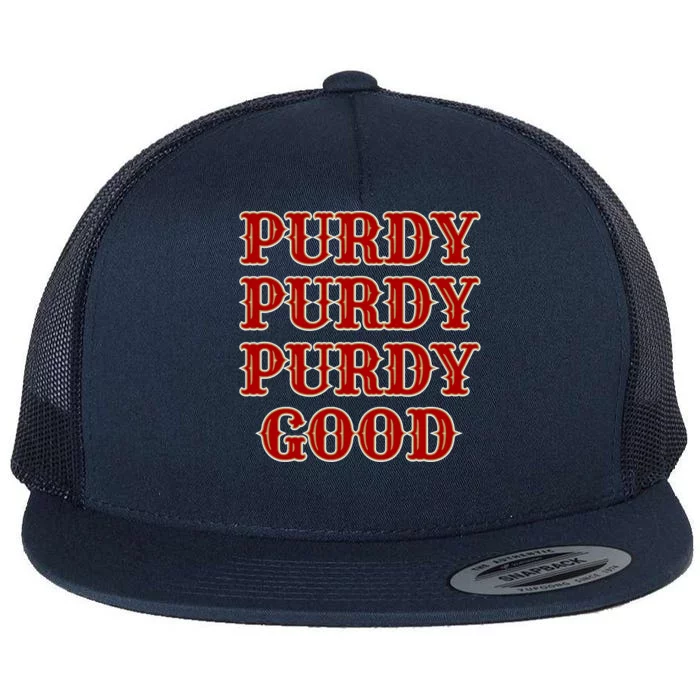 Purdy Purdy Purdy Good Football Quarterback Flat Bill Trucker Hat