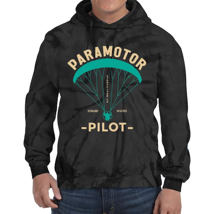 Paramotor Pilot Powered Paragliding Tie Dye Hoodie