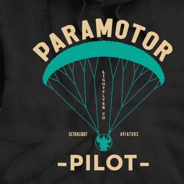 Paramotor Pilot Powered Paragliding Tie Dye Hoodie