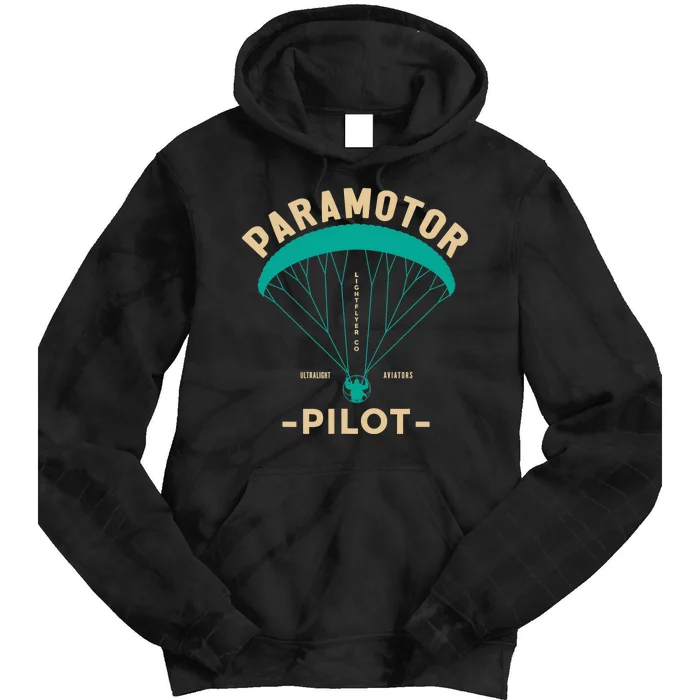 Paramotor Pilot Powered Paragliding Tie Dye Hoodie