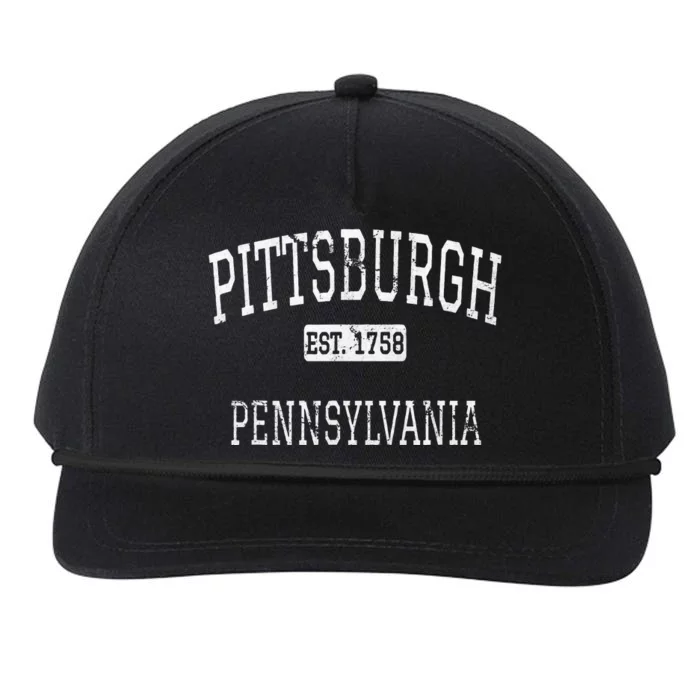 Pittsburgh Pennsylvania Pa Vintage Snapback Five-Panel Rope Hat