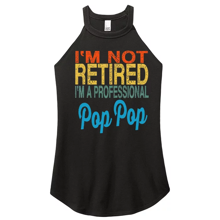 Pop Pop Pop Pop Fathers Day For Grandpa Women’s Perfect Tri Rocker Tank