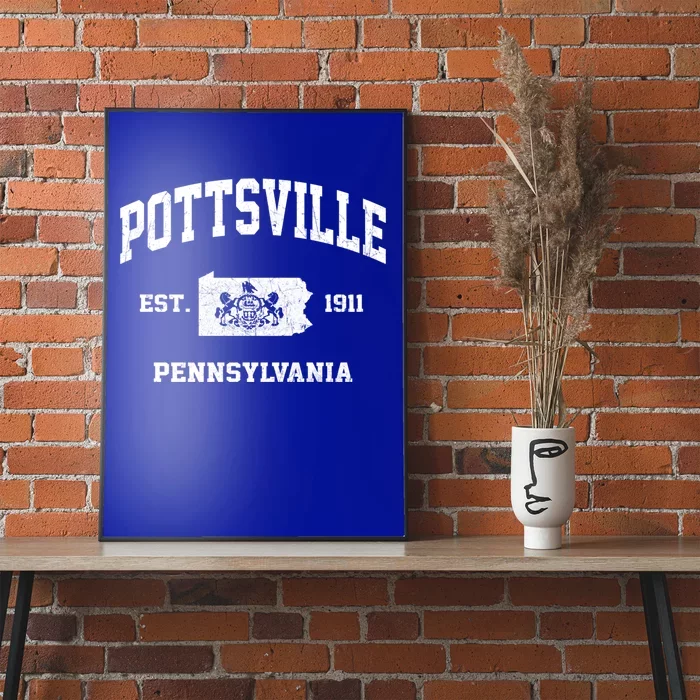 Pottsville Pennsylvania Pa Vintage State Athletic Style Gift Poster