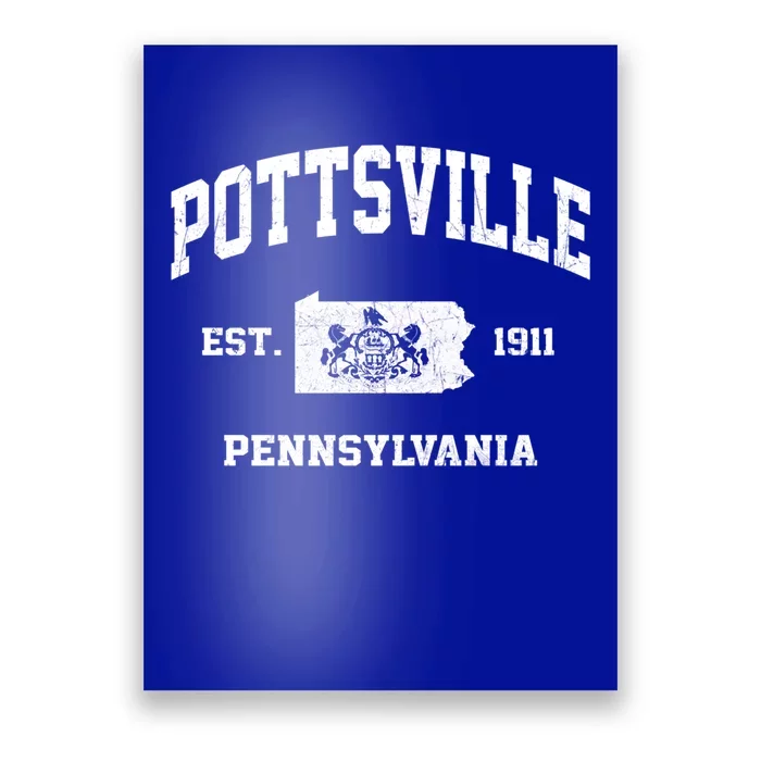 Pottsville Pennsylvania Pa Vintage State Athletic Style Gift Poster