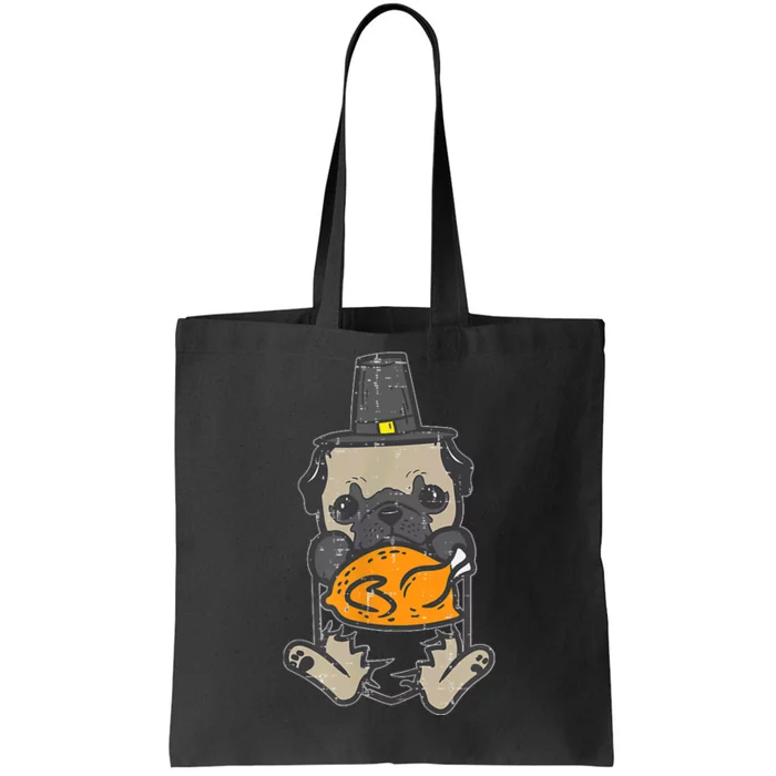 Pocket Pilgrim Pug Turkey Thanksgiving Dog S Tote Bag