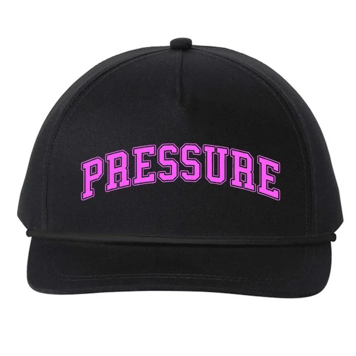 Pink Pressure Pink Color Graphic Snapback Five-Panel Rope Hat