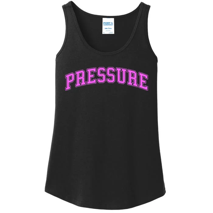 Pink Pressure Pink Color Graphic Ladies Essential Tank