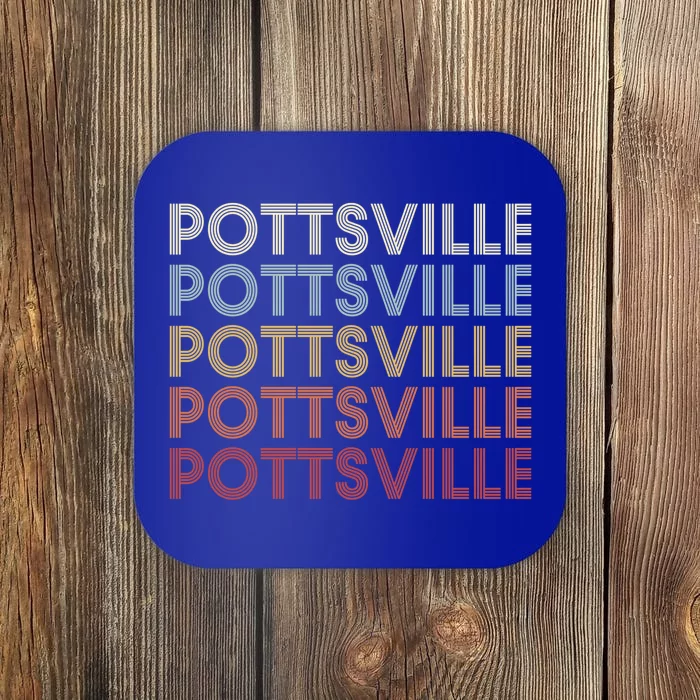 Pottsville Pennsylvania Pottsville Pa Retro Vintage Text Gift Coaster