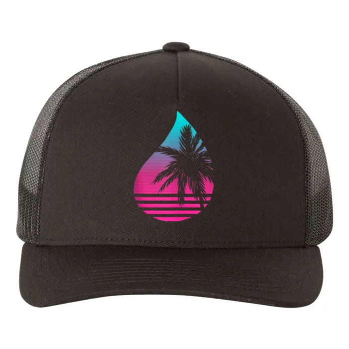 Perspiring Palm Yupoong Adult 5-Panel Trucker Hat