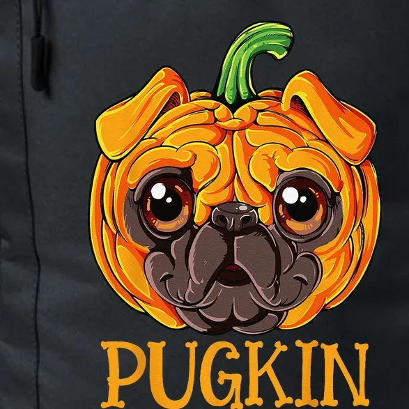 Pugkin Pug Pumpkin Halloween Thanksgiving Funny Funny Dog Daily Commute Backpack