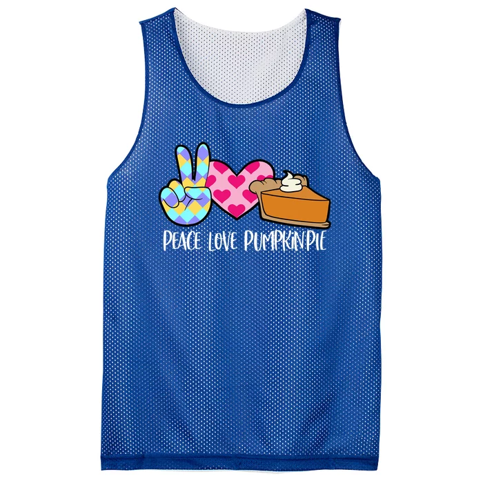 Pumpkin Pie Peace Love Halloween Gift Mesh Reversible Basketball Jersey Tank