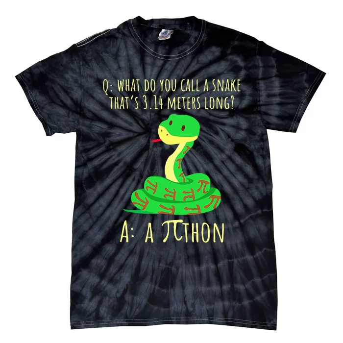 Python Pithon Pi Symbol Funny Math Teacher Pi Day Tie-Dye T-Shirt