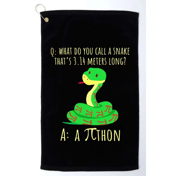 Python Pithon Pi Symbol Funny Math Teacher Pi Day Platinum Collection Golf Towel