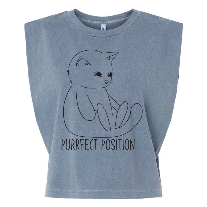 Purrfect Position Garment-Dyed Women's Muscle Tee