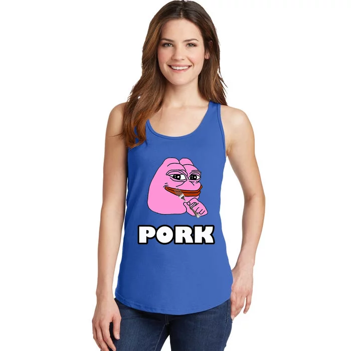 Pork Pepe Pond0x Pondx Pondcoin Pndc Crypto Pauly0x Pond Ladies Essential Tank