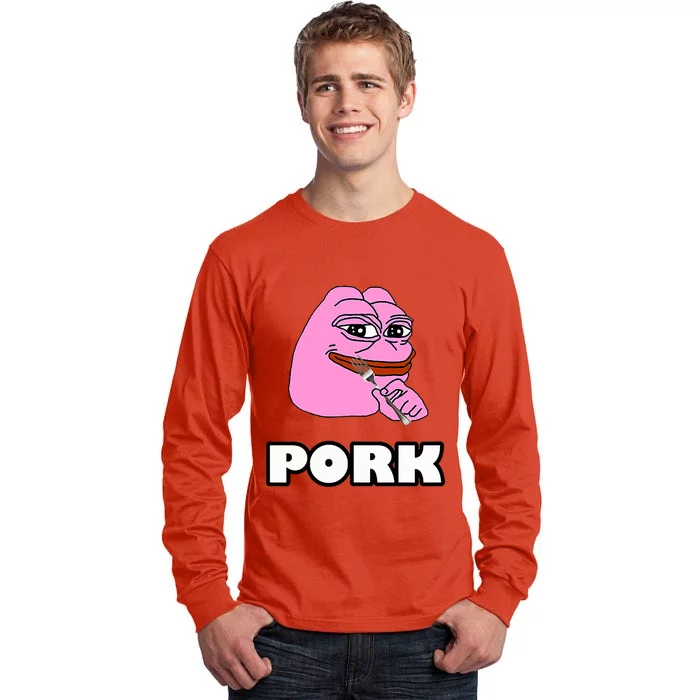 Pork Pepe Pond0x Pondx Pondcoin Pndc Crypto Pauly0x Pond Tall Long Sleeve T-Shirt