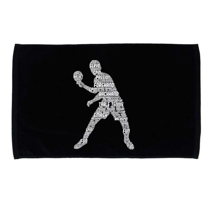 Ping Pong Player Table Tennis Cute Gift Microfiber Hand Towel