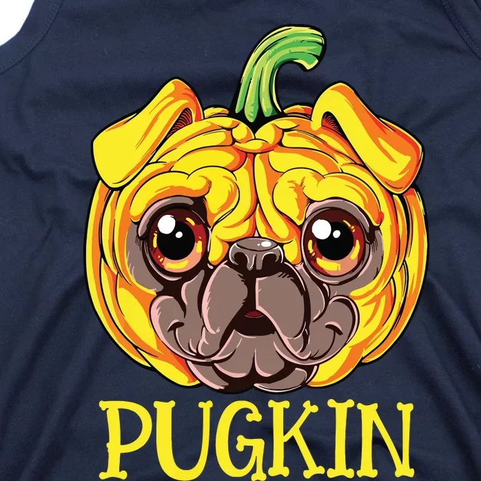 Pugkin Pug Pumpkin Halloween Thanksgiving Men Women Dog Tank Top