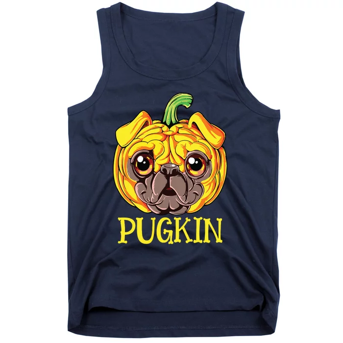 Pugkin Pug Pumpkin Halloween Thanksgiving Men Women Dog Tank Top