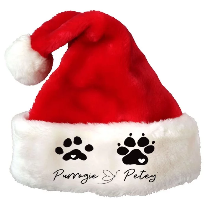 Paw prints Premium Christmas Santa Hat